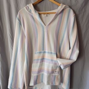 Roxy Pastel Striped Hooded Sweater